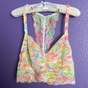 Victoria's Secret Neon Pastel Lace Camisole Bra Top